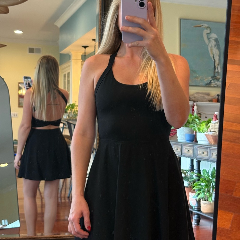 Elegant Black Halter Dress